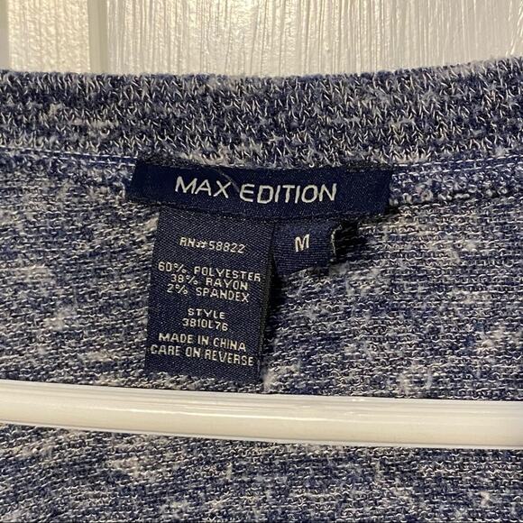 Max Edition sweater Womens Size Medium marbled space dye shark bite hem M - Picture 3 of 4